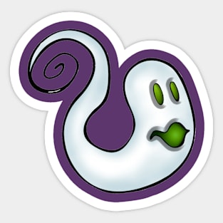 Curly Ghost Sticker
